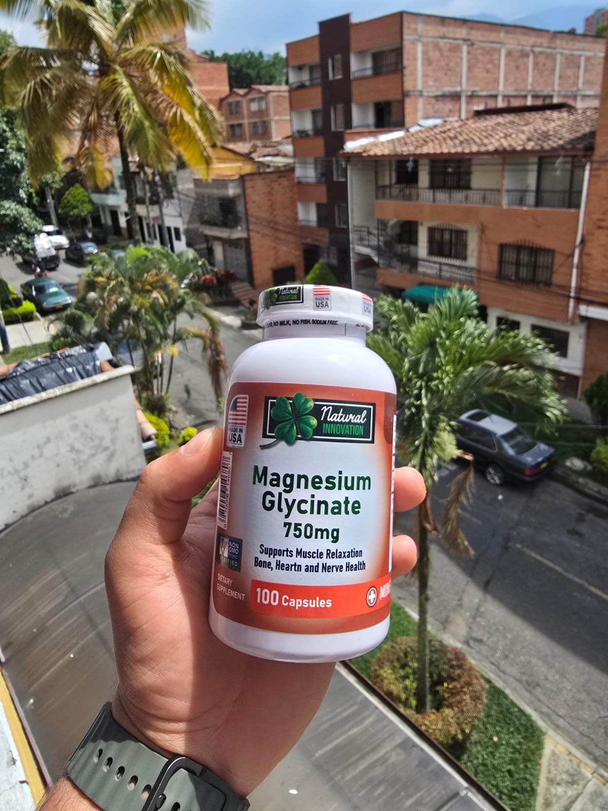 Glicinato de Magnesio 750mg 100 capsulas