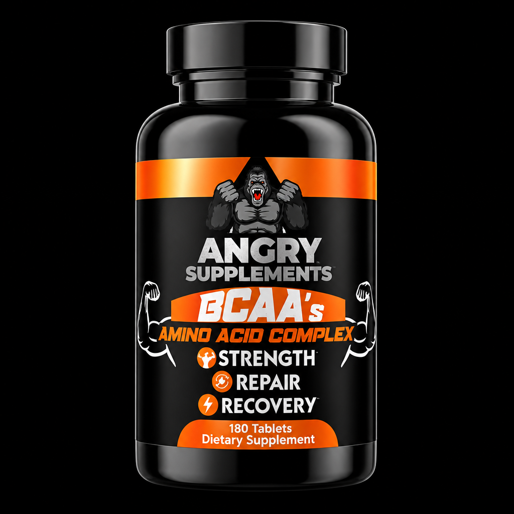 BCAAs Angry Supplements - Fondo Negro