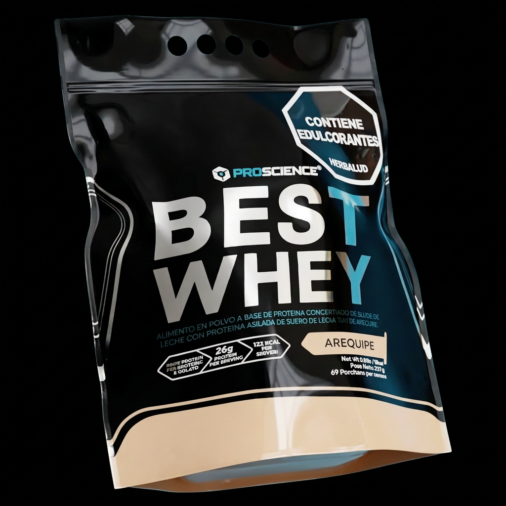 BEST WHEY con fondo negro
