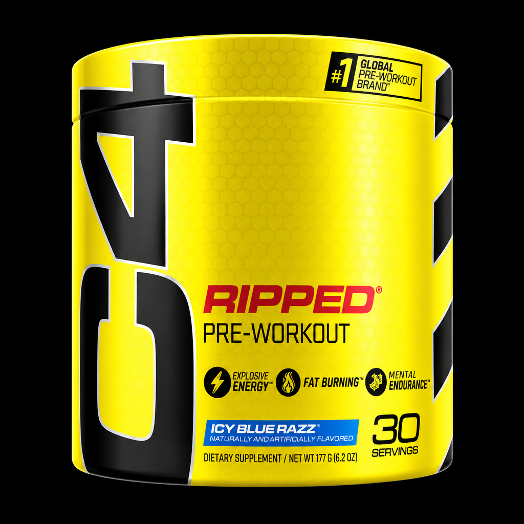 C4 Ripped Pre-Workout - Fondo Negro