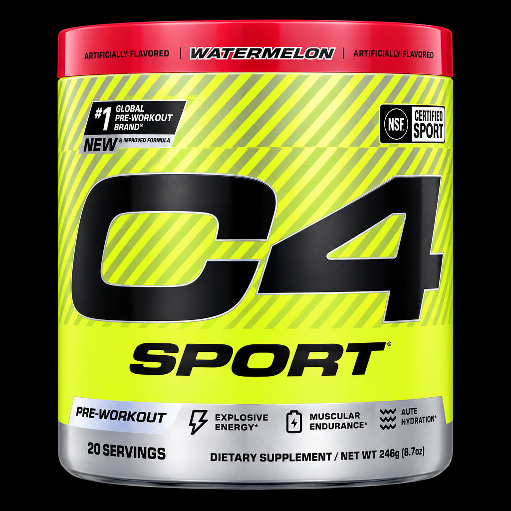 C4 Sport Pre-Workout - Fondo Negro