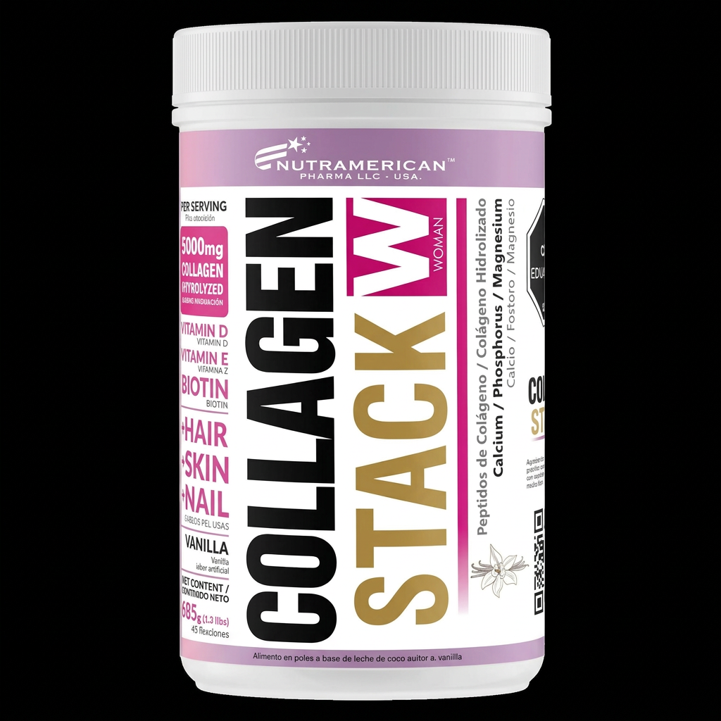 Collagen Stack W Woman Vanilla - Fondo Negro