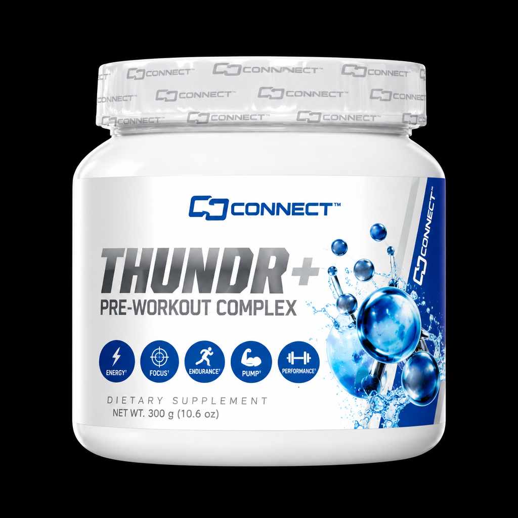 Connect Thundr+ Pre-Workout - Fondo Negro