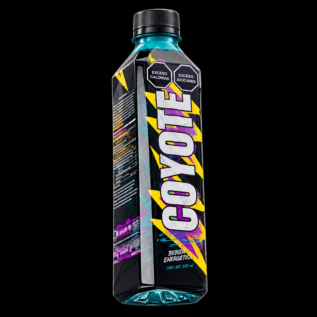 Coyote Energy Drink - Fondo Negro