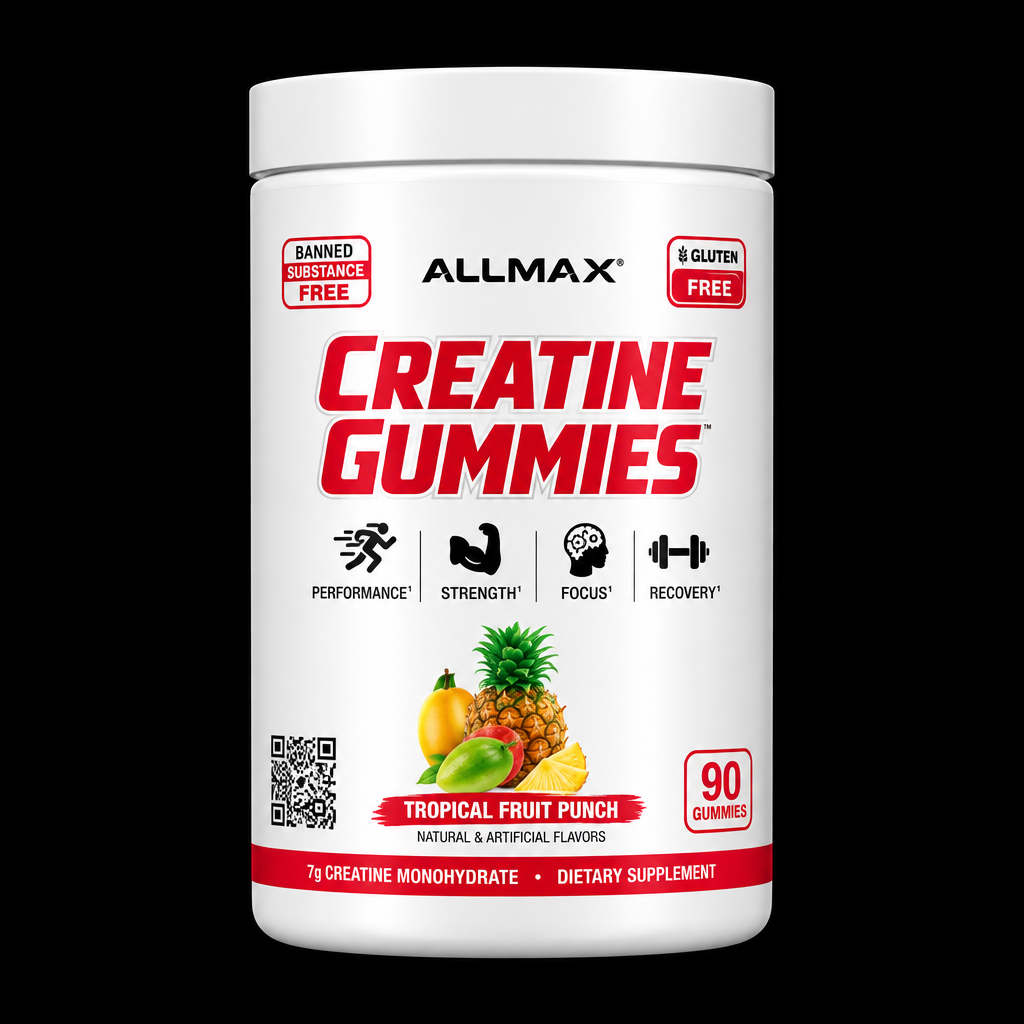 Creatine Gummies Allmax - Fondo Negro