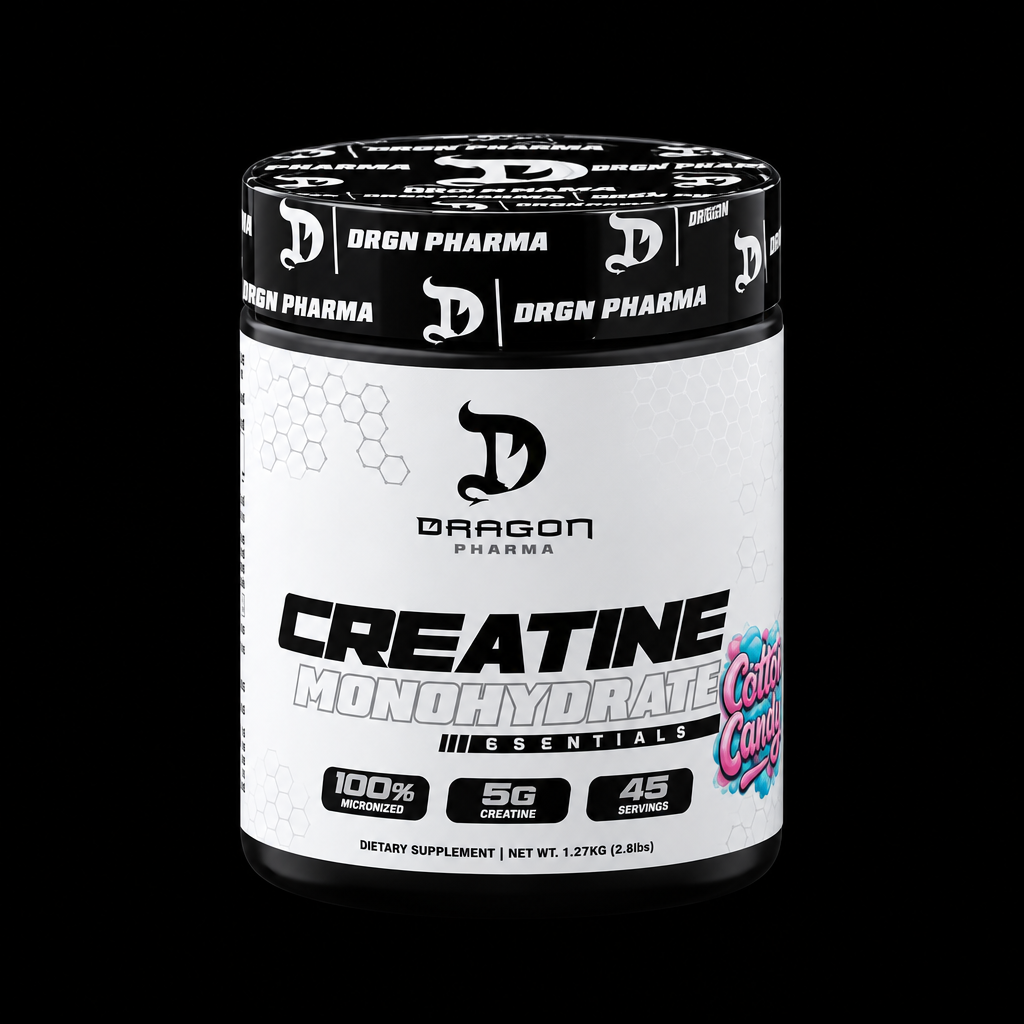 Creatine Monohydrate Cotton Candy - Fondo Negro