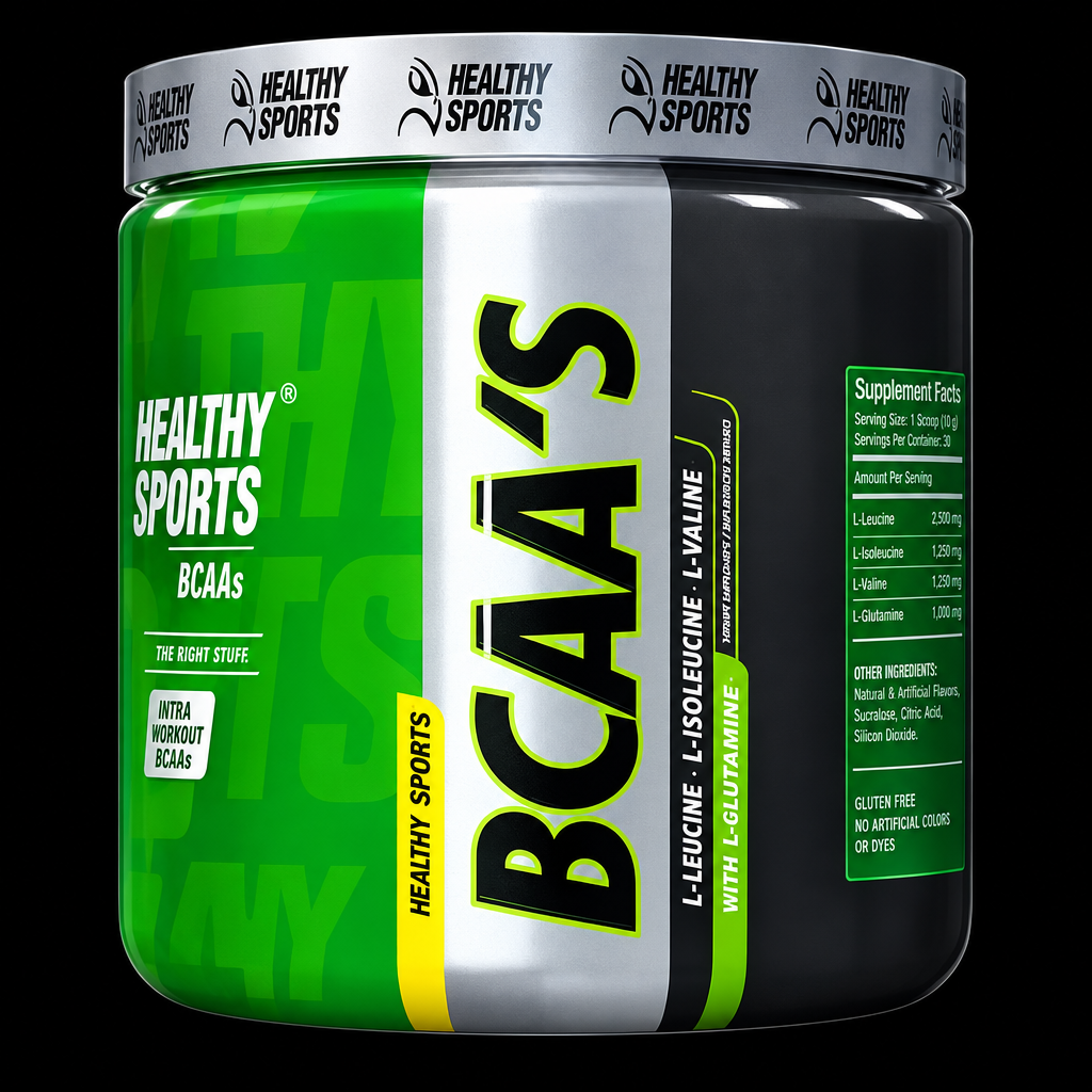 Healthy Sports BCAAs - Fondo Negro