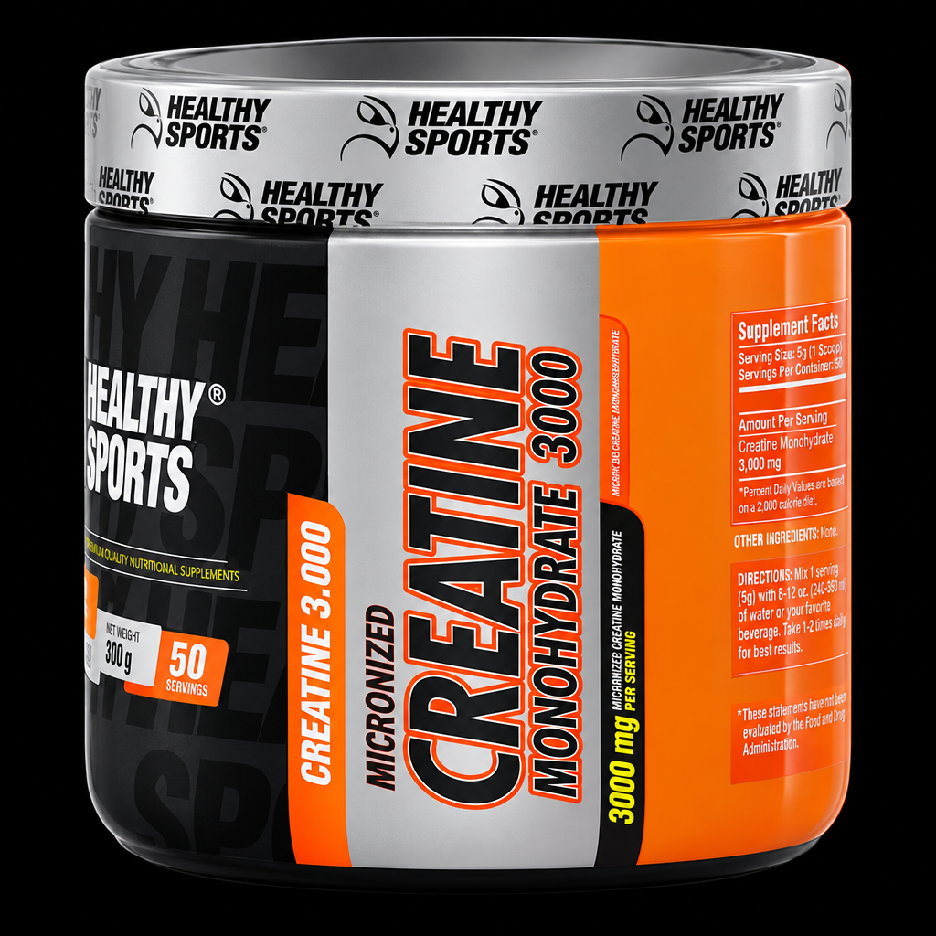 Healthy Sports Creatine 3000 mediano - Fondo Negro