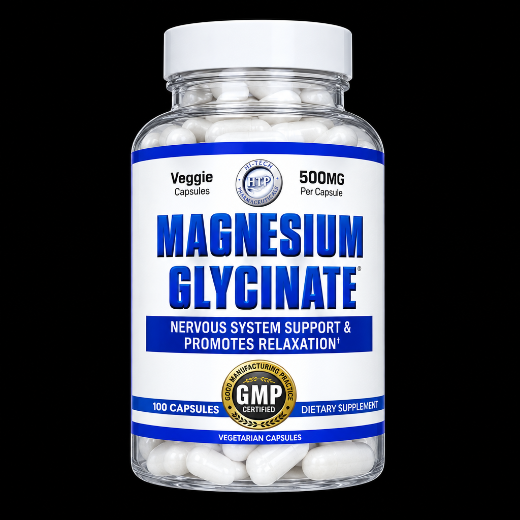 Hi-Tech Magnesium Glycinate - Fondo Negro