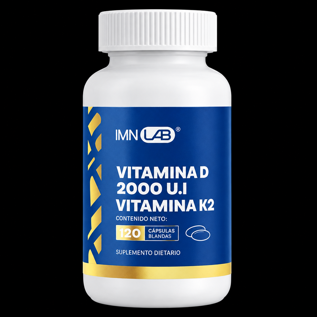 IMN Lab Vitamina D 2000 U.I + K2 - Fondo Negro