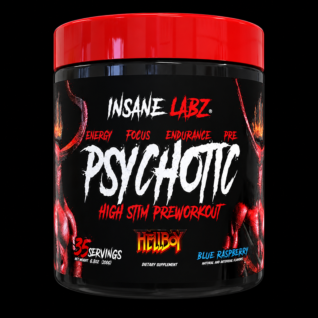 Insane Labz Psychotic Hellboy Blue Raspberry - Fondo Negro