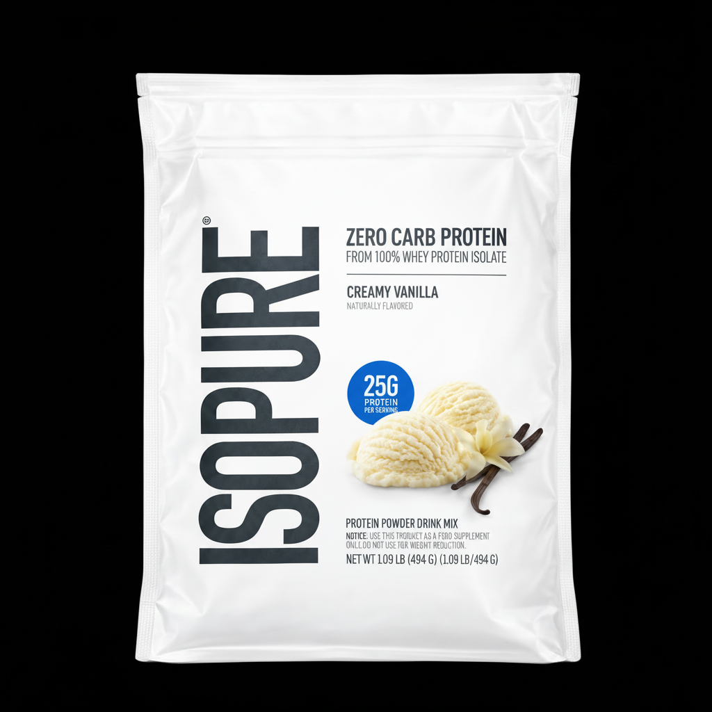 Isopure 1.09LB bolsa fondo negro