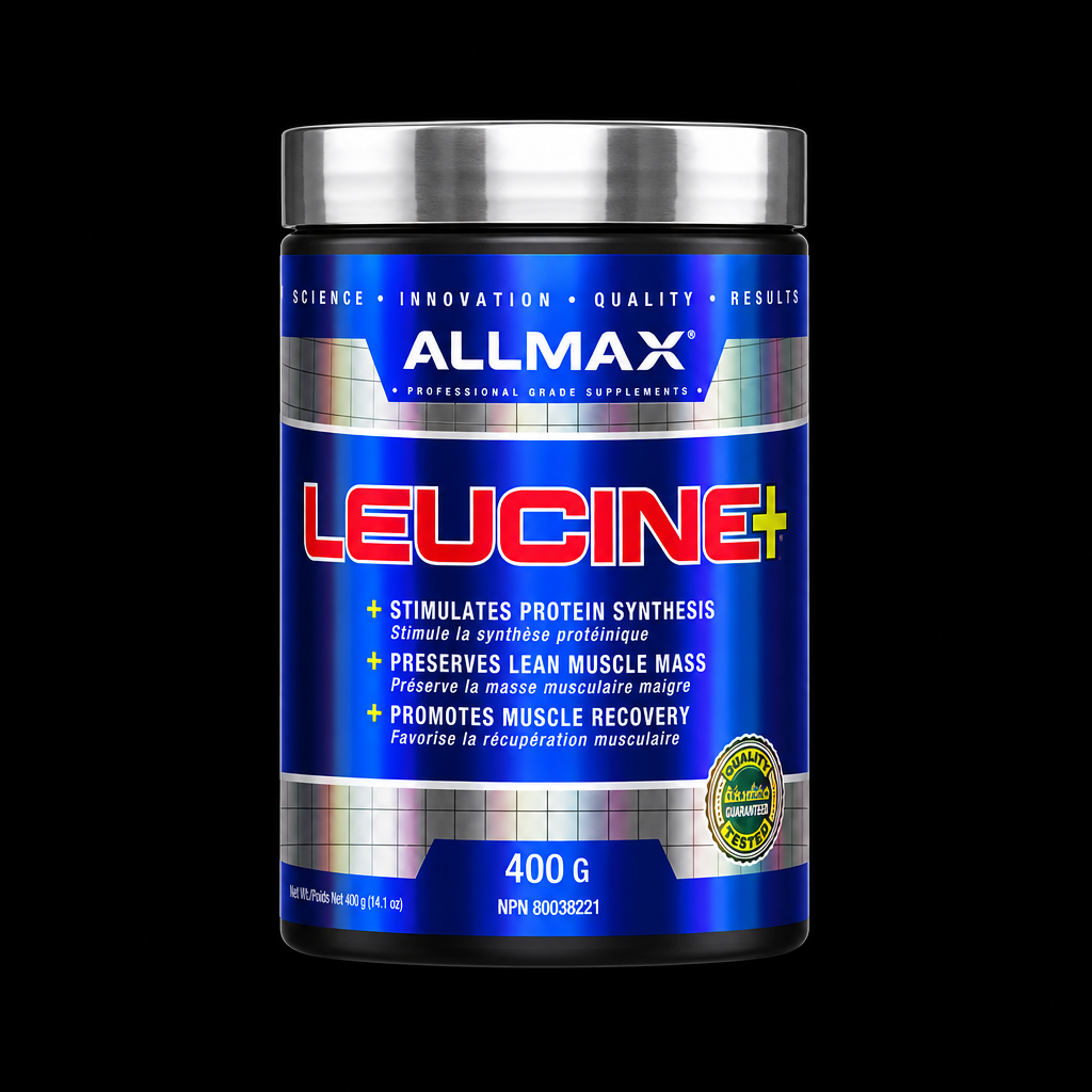 Leucine+ Allmax - Fondo Negro
