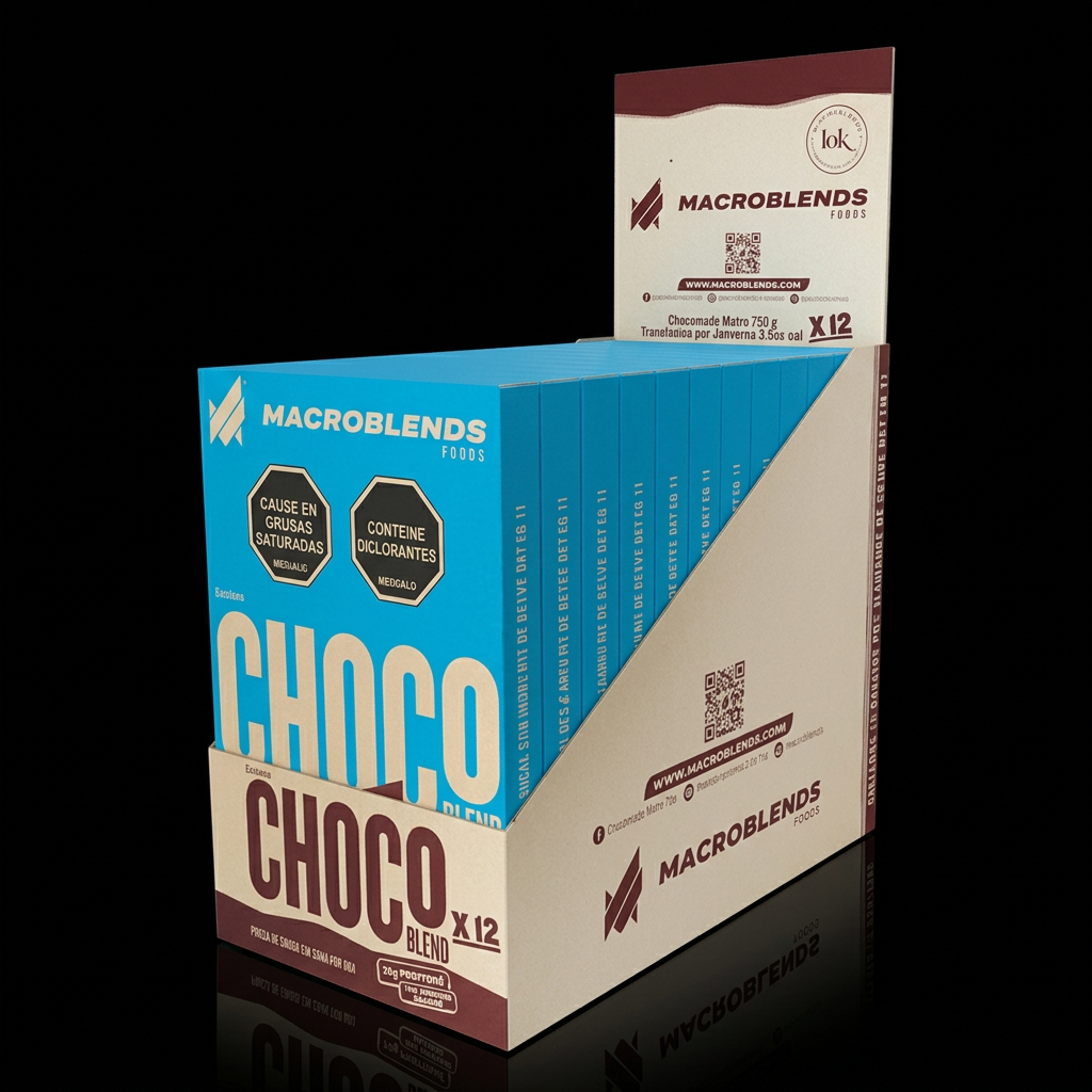 Macroblends ChocoChoco Display x12 - Fondo Negro