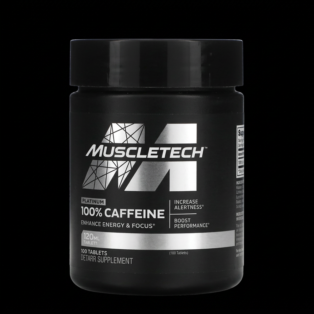 MuscleTech 100% Caffeine - Fondo Negro
