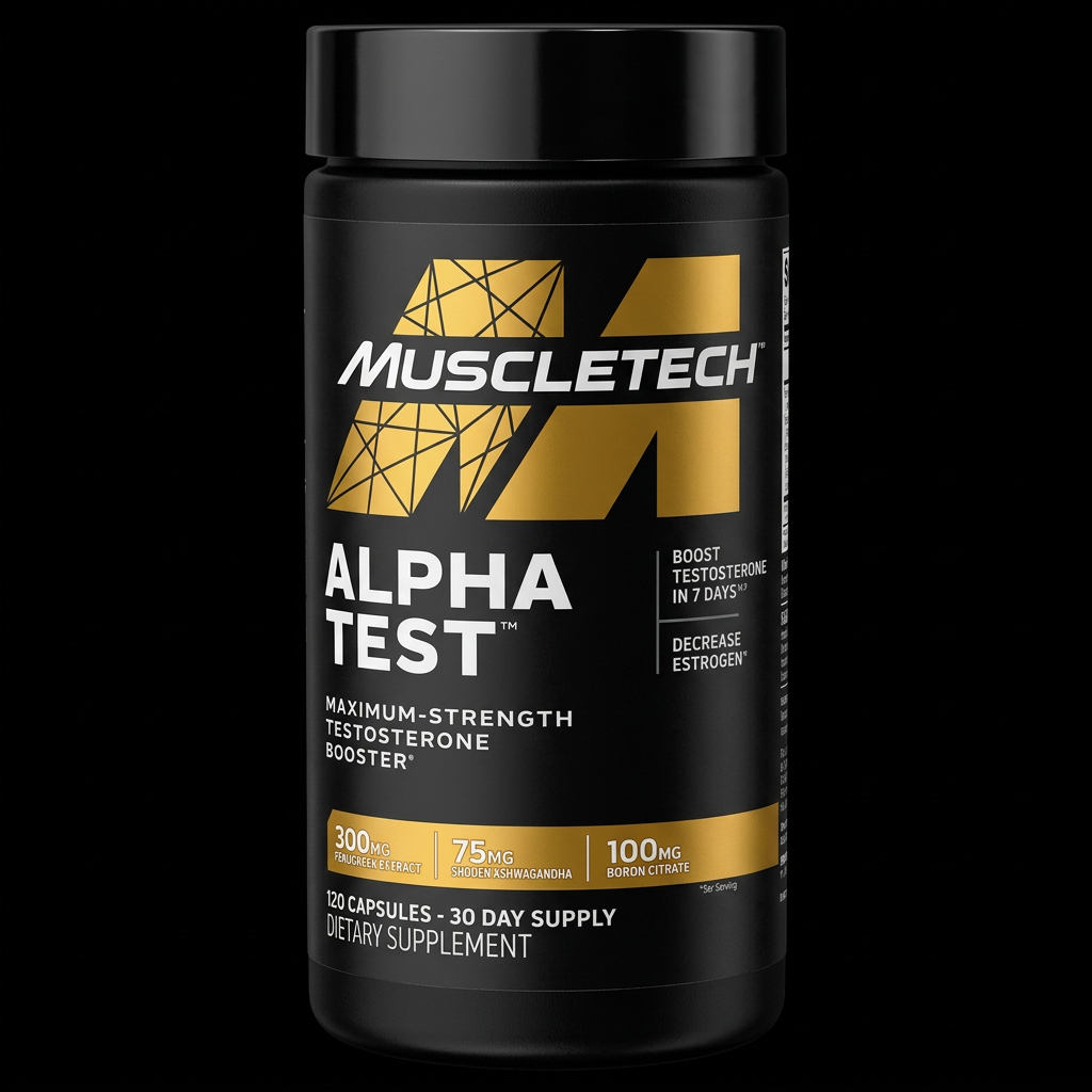 MuscleTech Alpha Test - Fondo Negro
