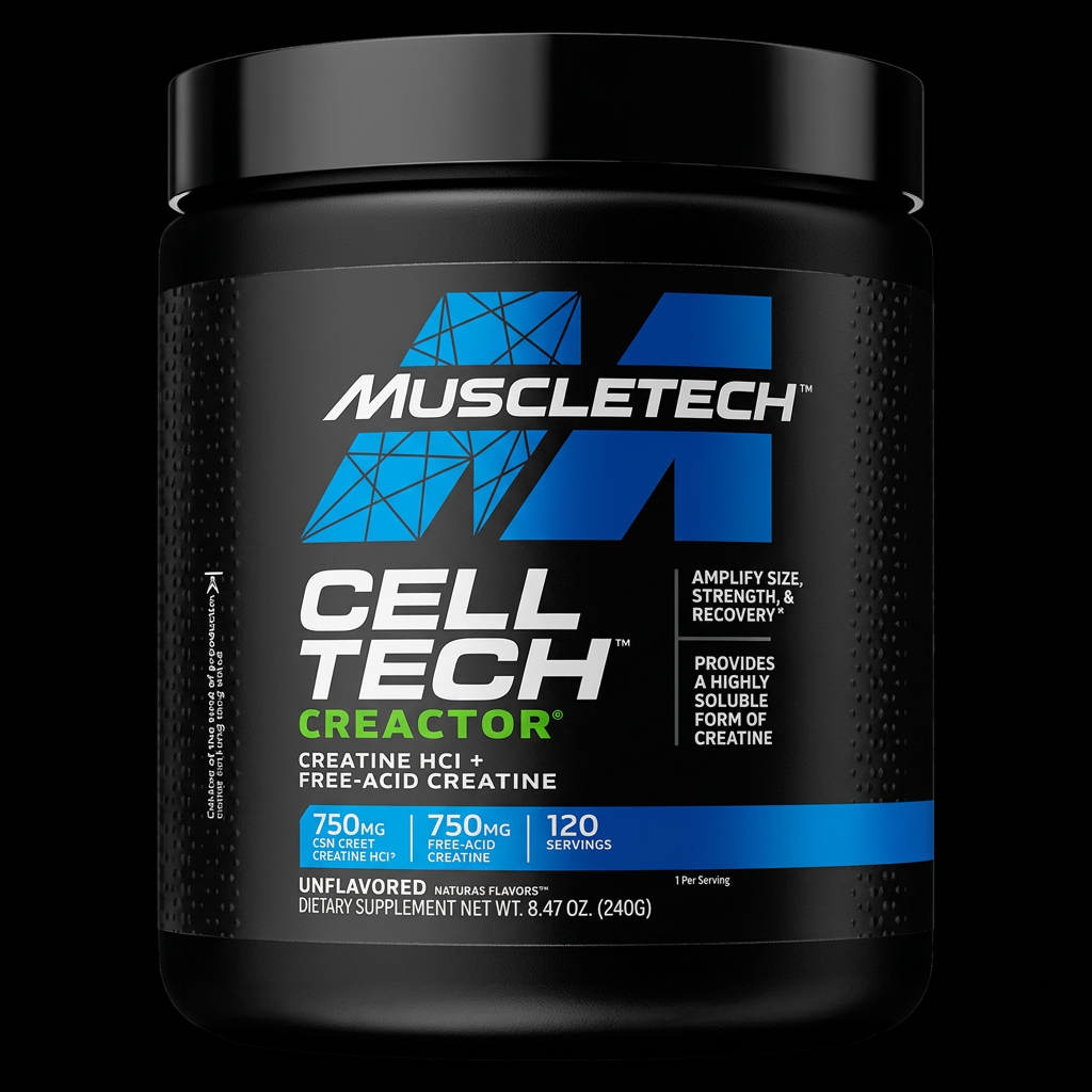 MuscleTech Cell-Tech Creactor - Fondo Negro