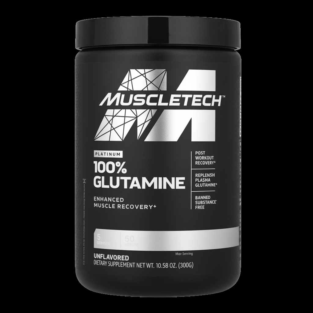 MuscleTech Glutamine fondo negro