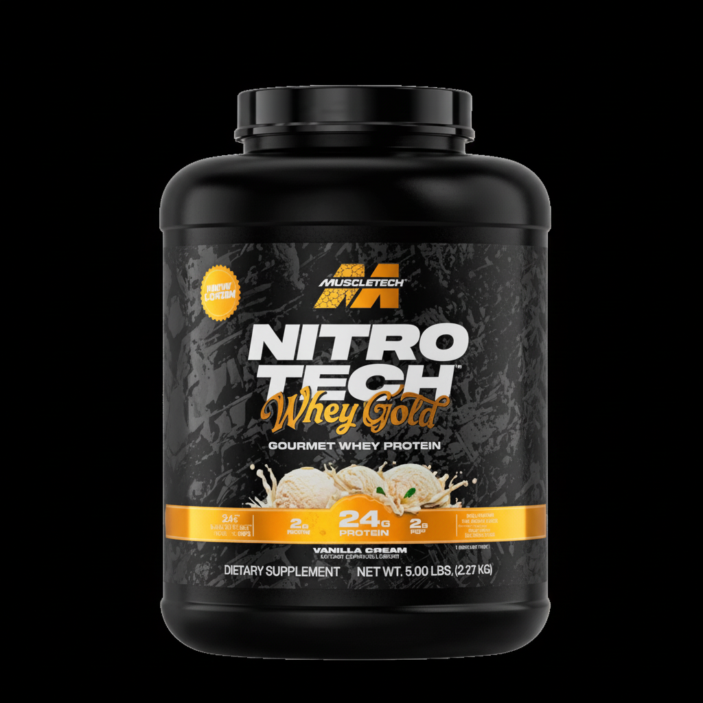 Nitro Tech Whey Gold v1 fondo negro
