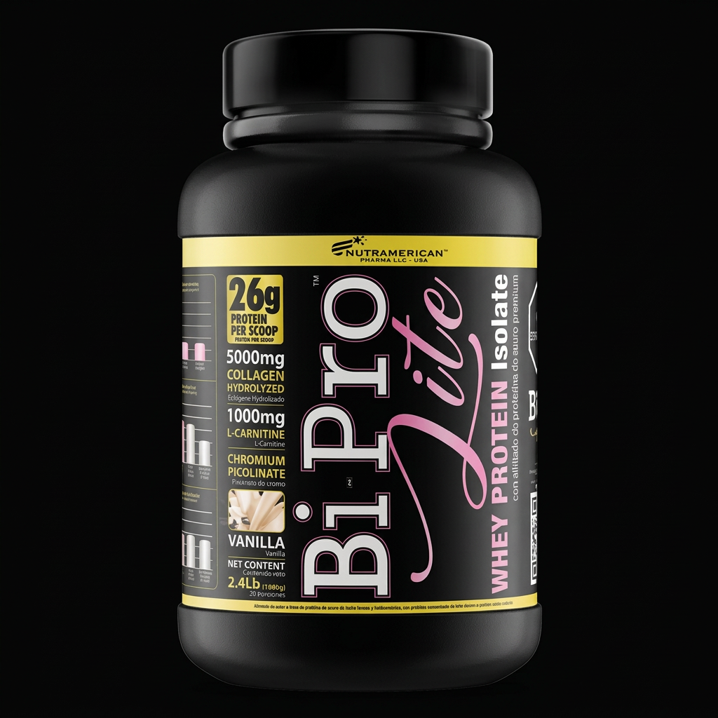 NutrAmerican Bi-Pro Lite - Fondo Negro v2
