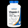 Nutricost Vitamin C with Zinc 1000mg - Fondo Negro