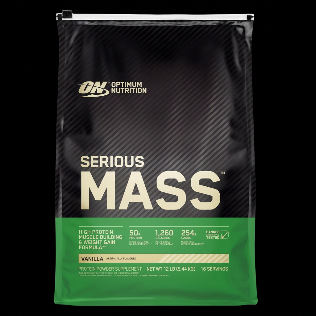 ON Serious Mass 12lb Vanilla - Fondo Negro