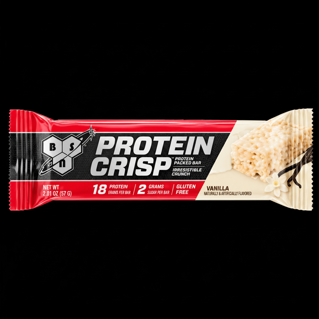 Protein Crisp cuadrada fondo negro