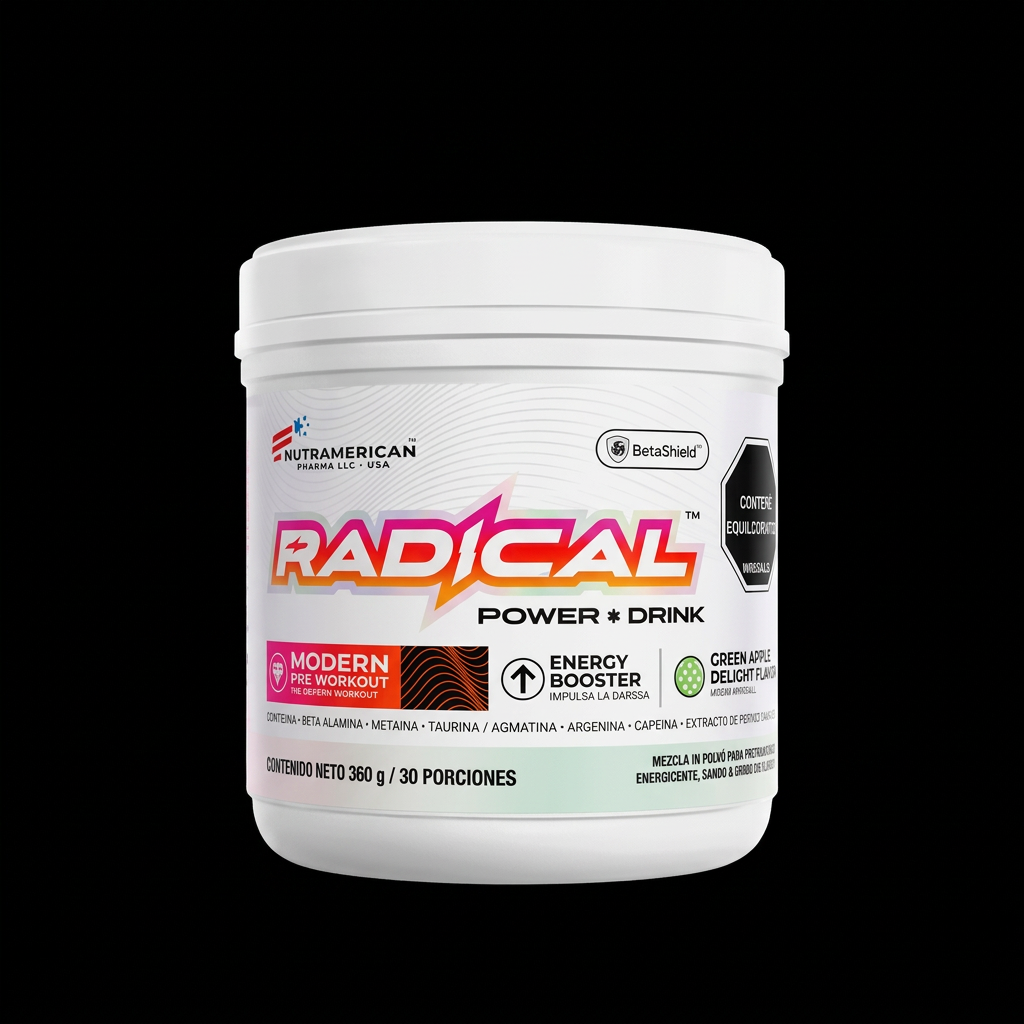Radical Power + Drink Tarro - Fondo Negro