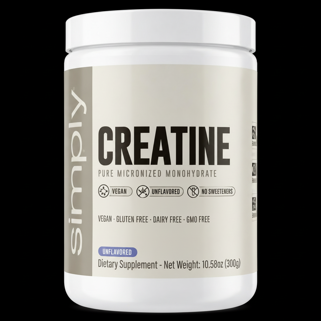 Simply Creatine fondo negro